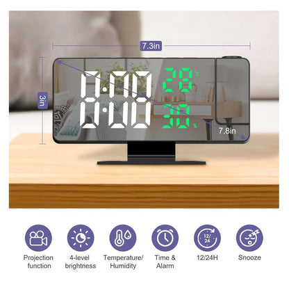 Reloj Despertador De Proyección 180°